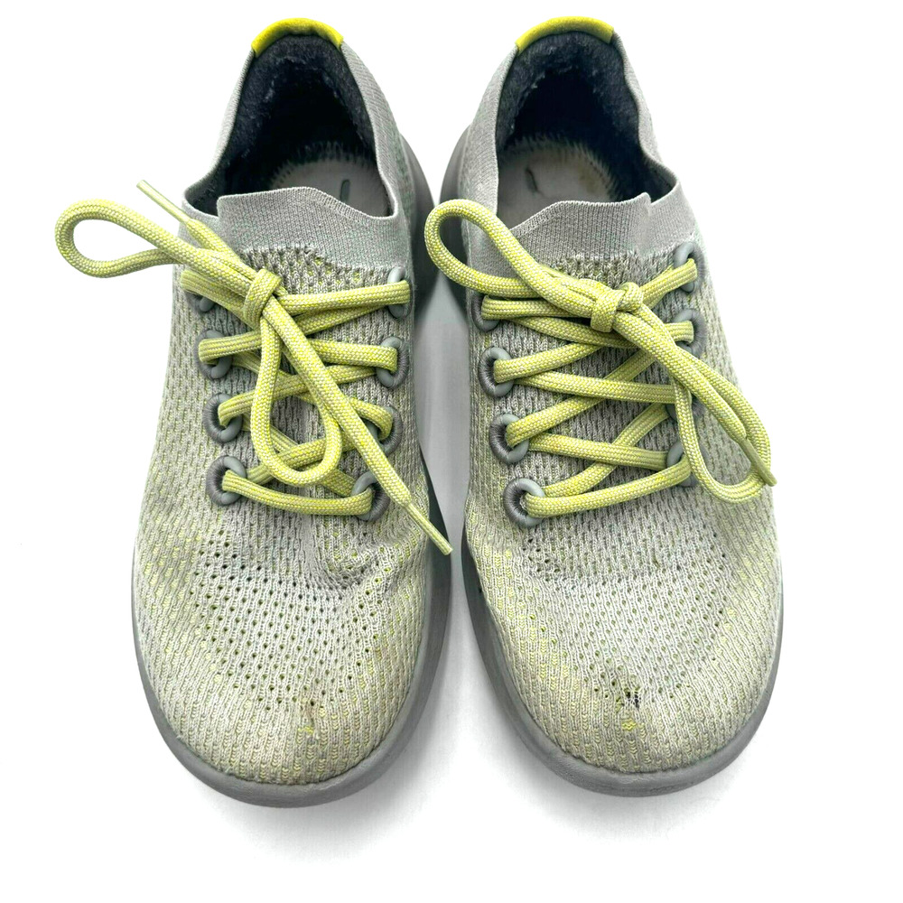 ALLBIRDS Women's size 10.5 Tree Dasher Gray Yellow Casual Running Shoes Sneakers - Picture 4 of 9